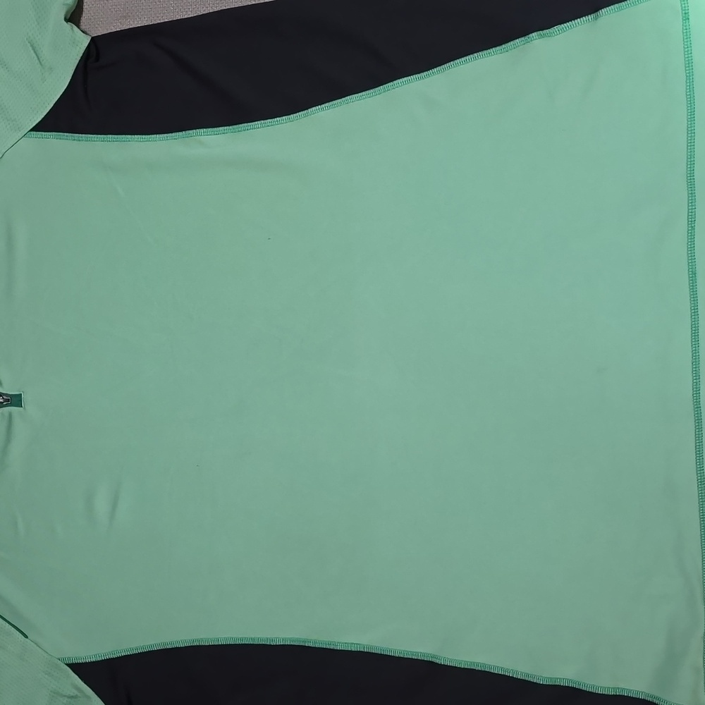 Adidas Polo T-Shirt 1/4 Zip Green Black Mens Size XXL Activewear Sport Jersey - Picture 13 of 16